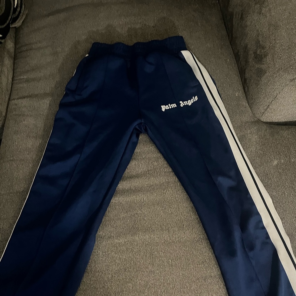 Palm Angels Mans Navy Track Pants